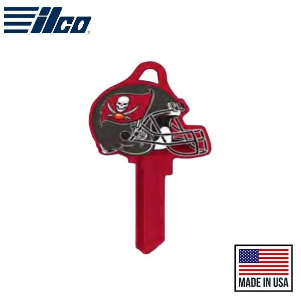 Ilco - NFL TeamKeys - Helmet Edition - Key Blank - Tampa Bay Buccaneers - SC1 (5 Pack)