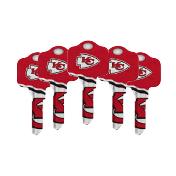 Ilco - NFL TeamKeys - Key Blank - Kansas City Chiefs - SC1 (5 Pack)