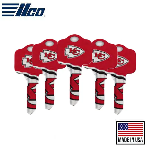 Ilco - NFL TeamKeys - Key Blank - Kansas City Chiefs - SC1 (5 Pack)