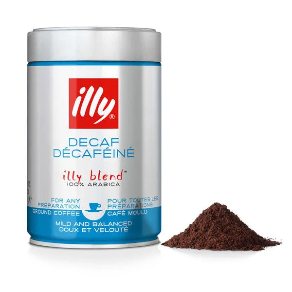 illy Decaf Medium Roast Ground Coffee, 8.8 Oz