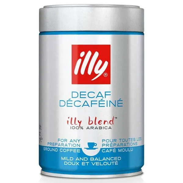 illy Decaf Medium Roast Ground Coffee, 8.8 Oz