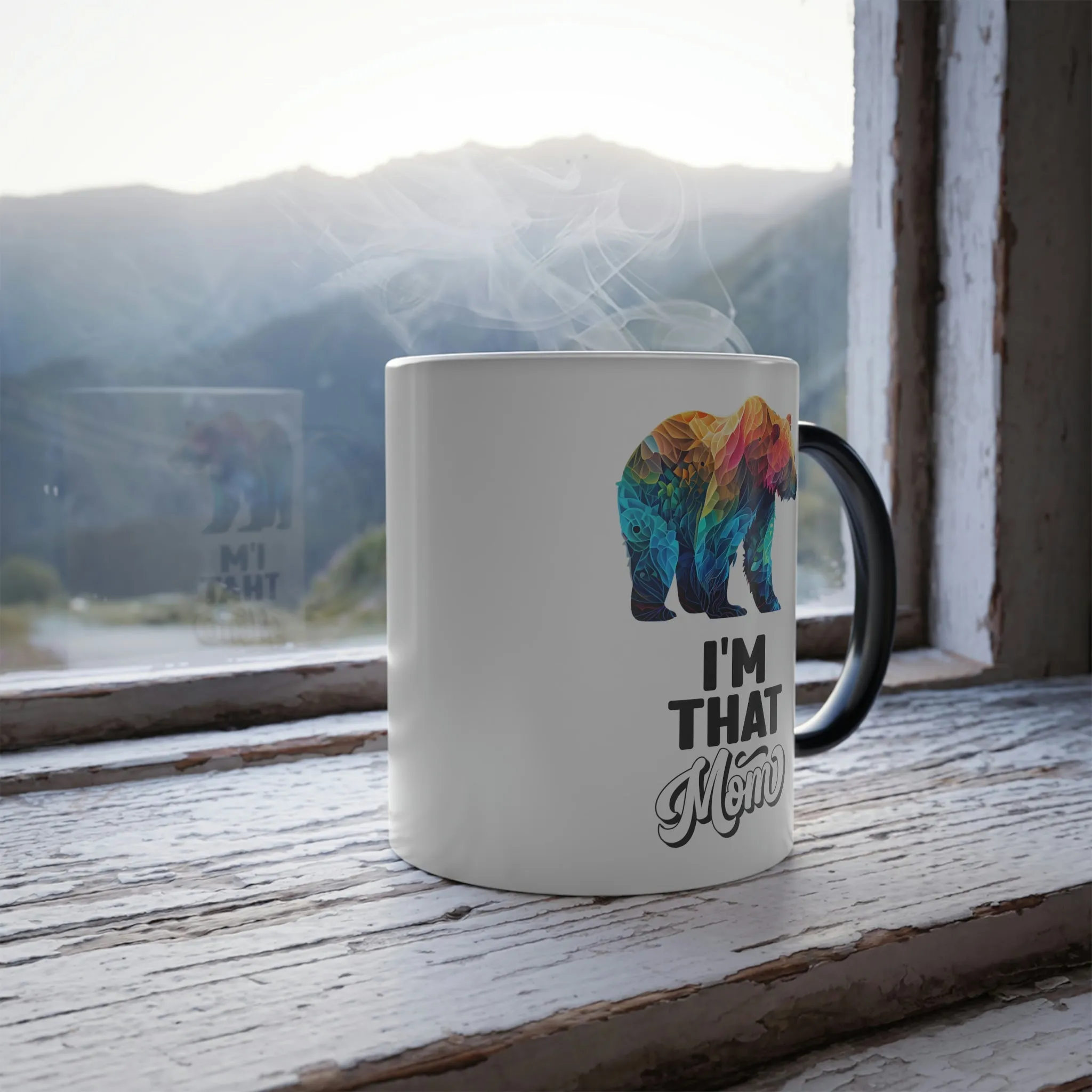 I'm that mom with watercolor bear 11oz Color Morphing Mug