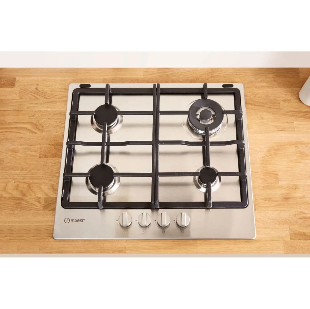 Indesit Aria THP641WIXI 59cm Gas Hob - Stainless Steel