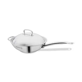 Korkmaz Wok With Auxiliary Handle Silver 32cm