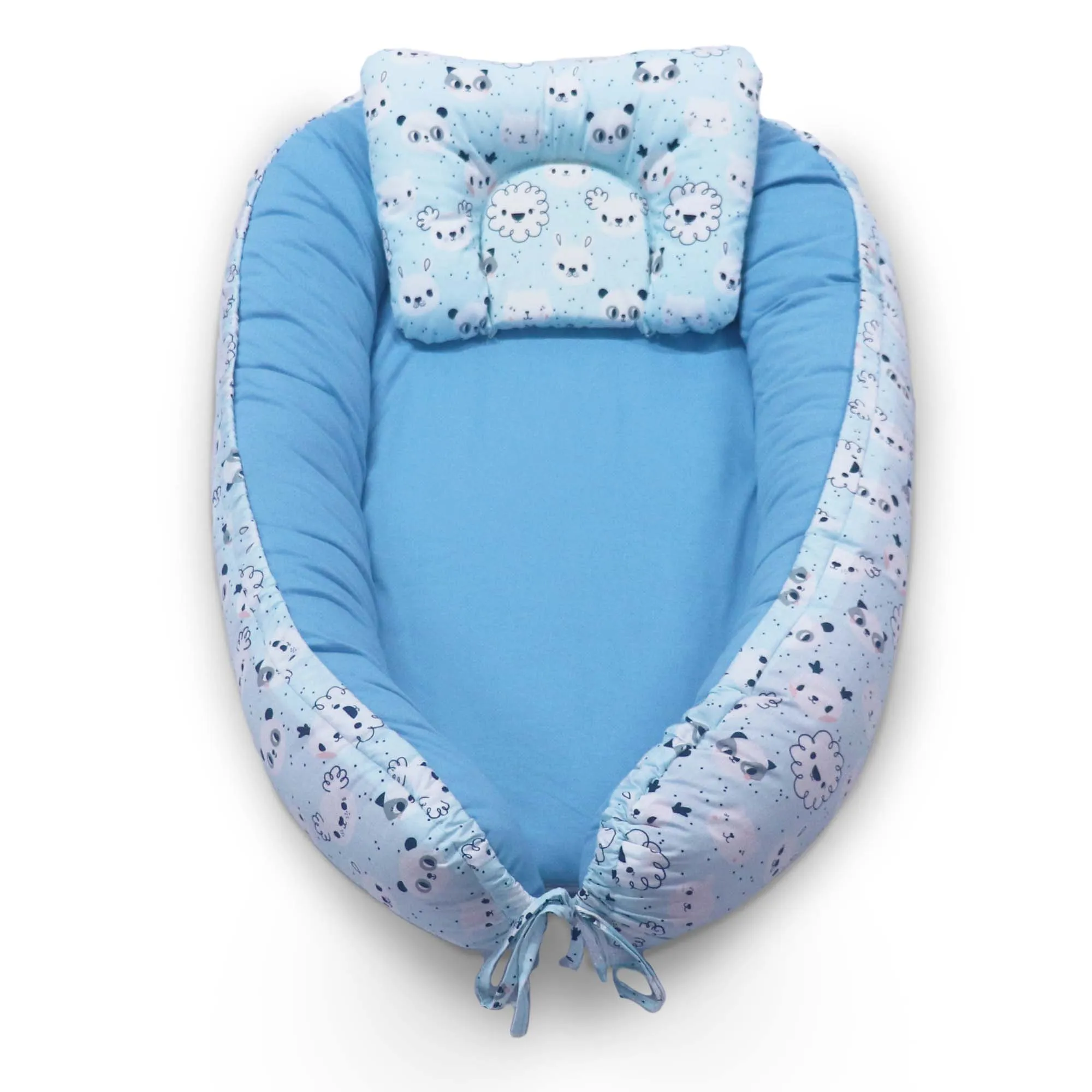 Kradyl Kroft Baby Boat Bed for Babies & Infants | Portable Baby Bedding Set with Pillow | Removable Covers | Double Side Baby Sleeping Bed | Baby Sleeping Pod (Koala)