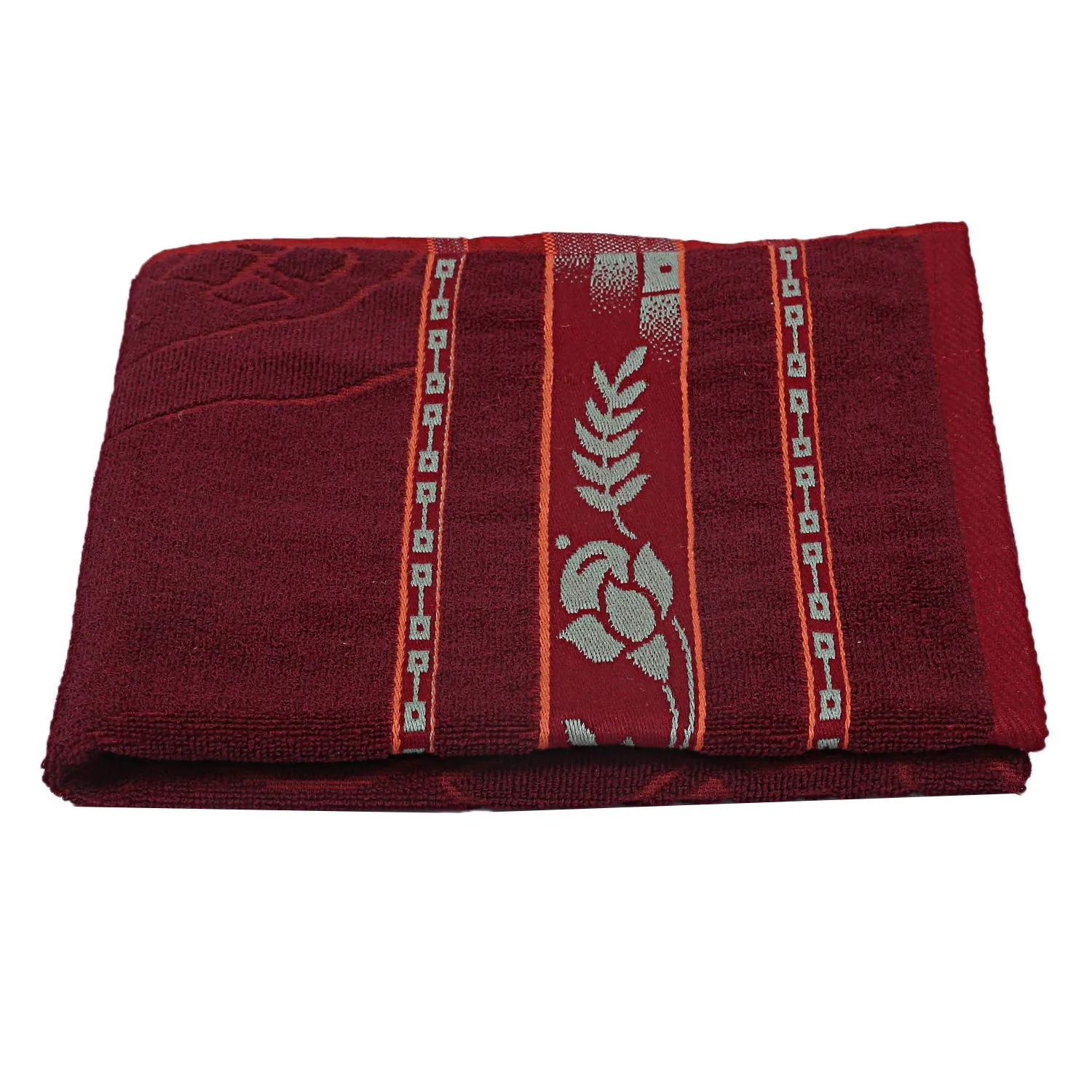 Kuber Industries 100% Cotton 3 Pieces Bath Towel 27" x54” (Maroon) -CTKTC8931, Standard