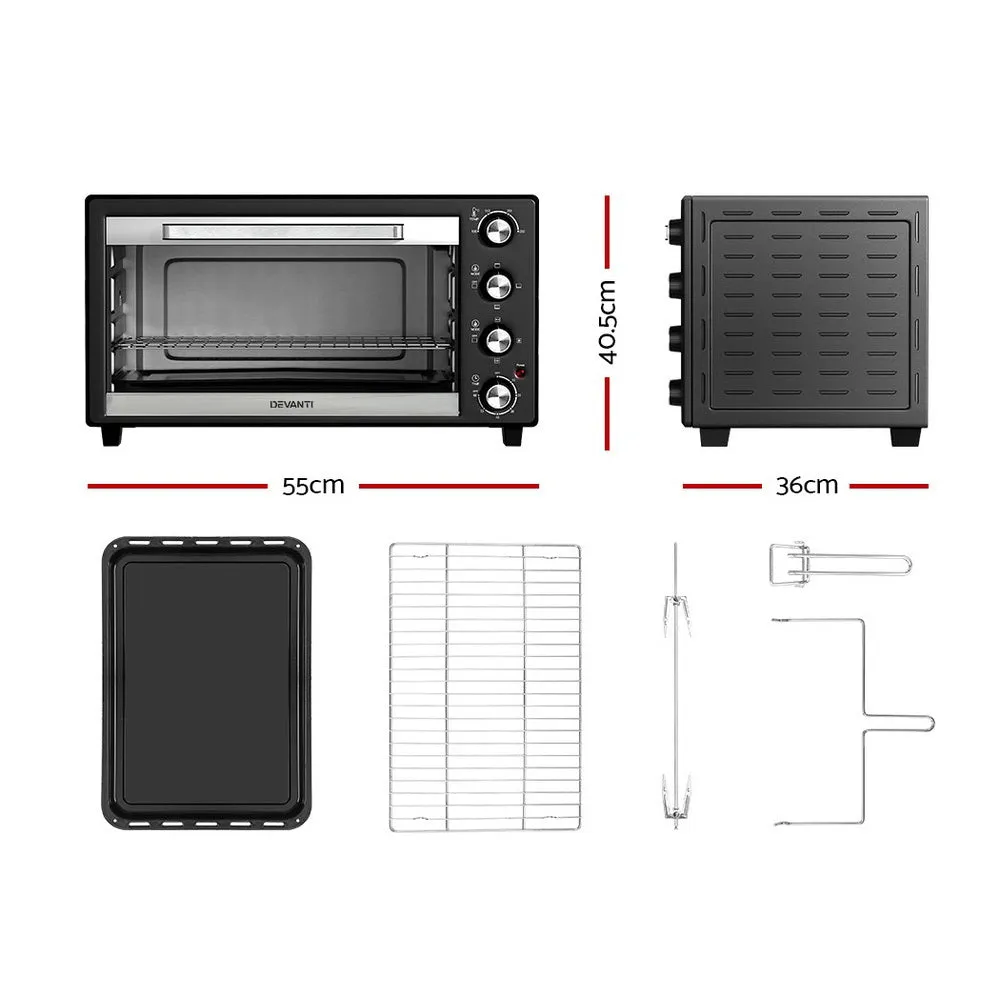 Large 45L Convection Oven with Rotisserie - Devanti