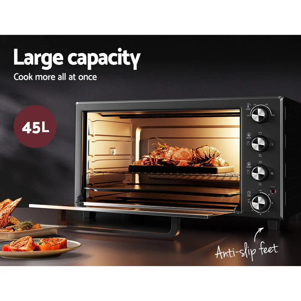 Large 45L Convection Oven with Rotisserie - Devanti