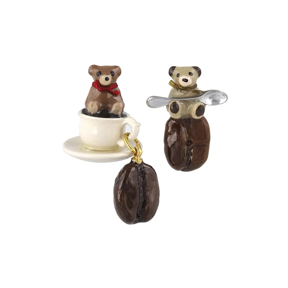 Little Bear and Coffee Earrings