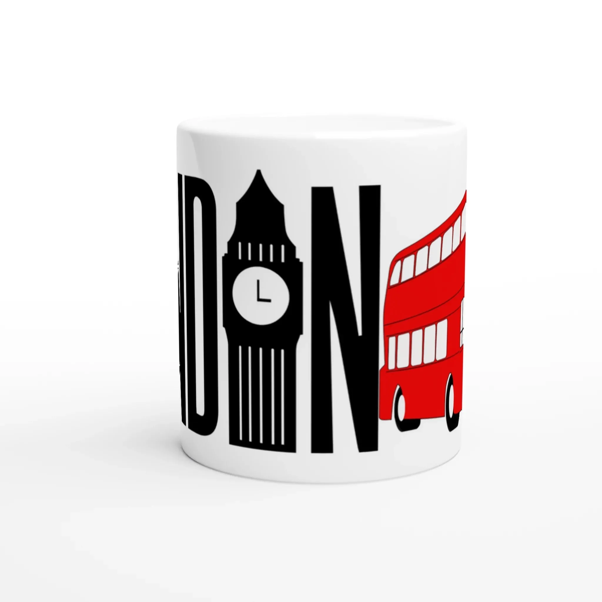 London Icon Mug | Big Ben and Red Bus Design