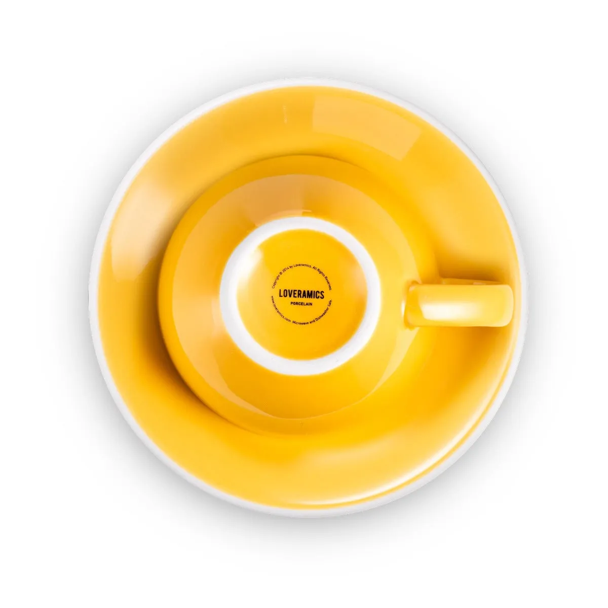 Loveramics Egg Style Cappuccino Cup & Saucer - Yellow (6.7oz/200ml)