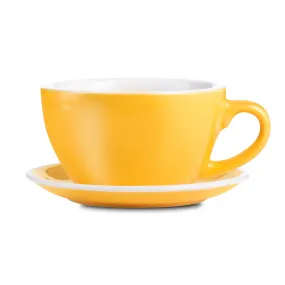 Loveramics Egg Style Cappuccino Cup & Saucer - Yellow (6.7oz/200ml)