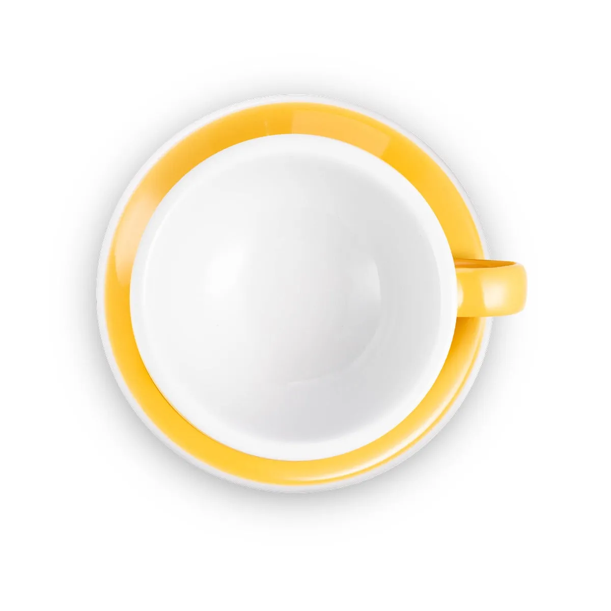 Loveramics Egg Style Cappuccino Cup & Saucer - Yellow (6.7oz/200ml)