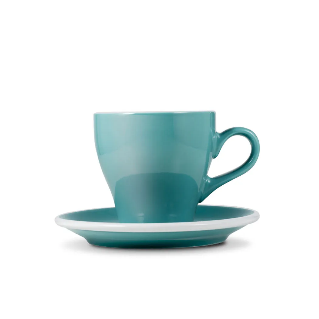 Loveramics Tulip Style Latte Cup & Saucer - Teal (9.5oz/280ml)