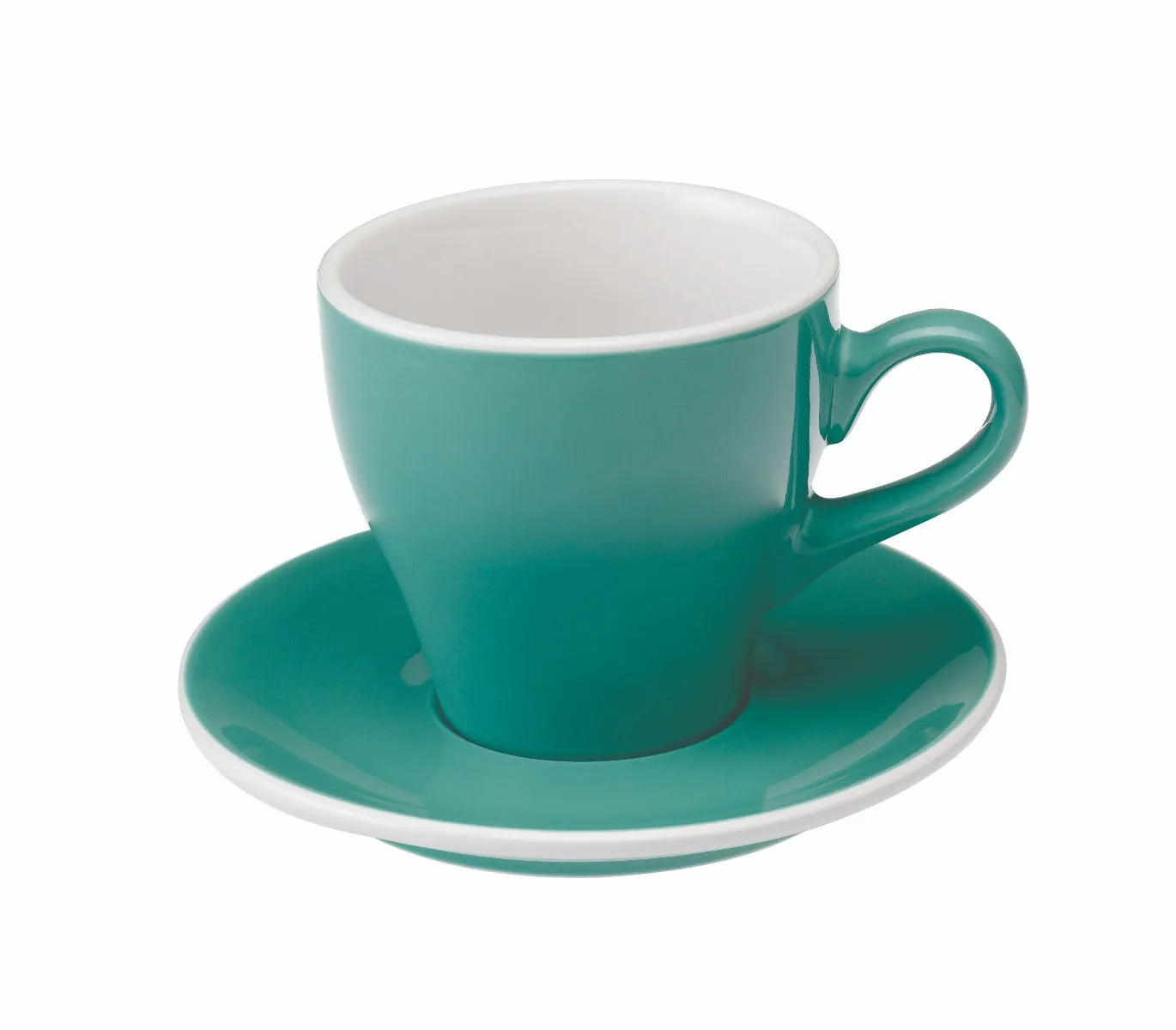 Loveramics Tulip Style Latte Cup & Saucer - Teal (9.5oz/280ml)