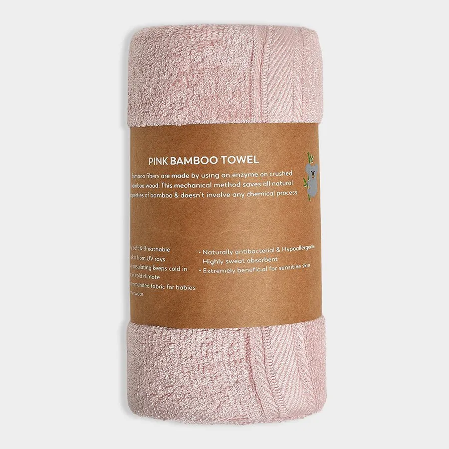 Luxe Pink Terry Bamboo Towel