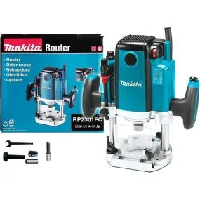 Makita RP2301FC Plunge Router (Variable Speed) [1/4&1/2"] 2,100W