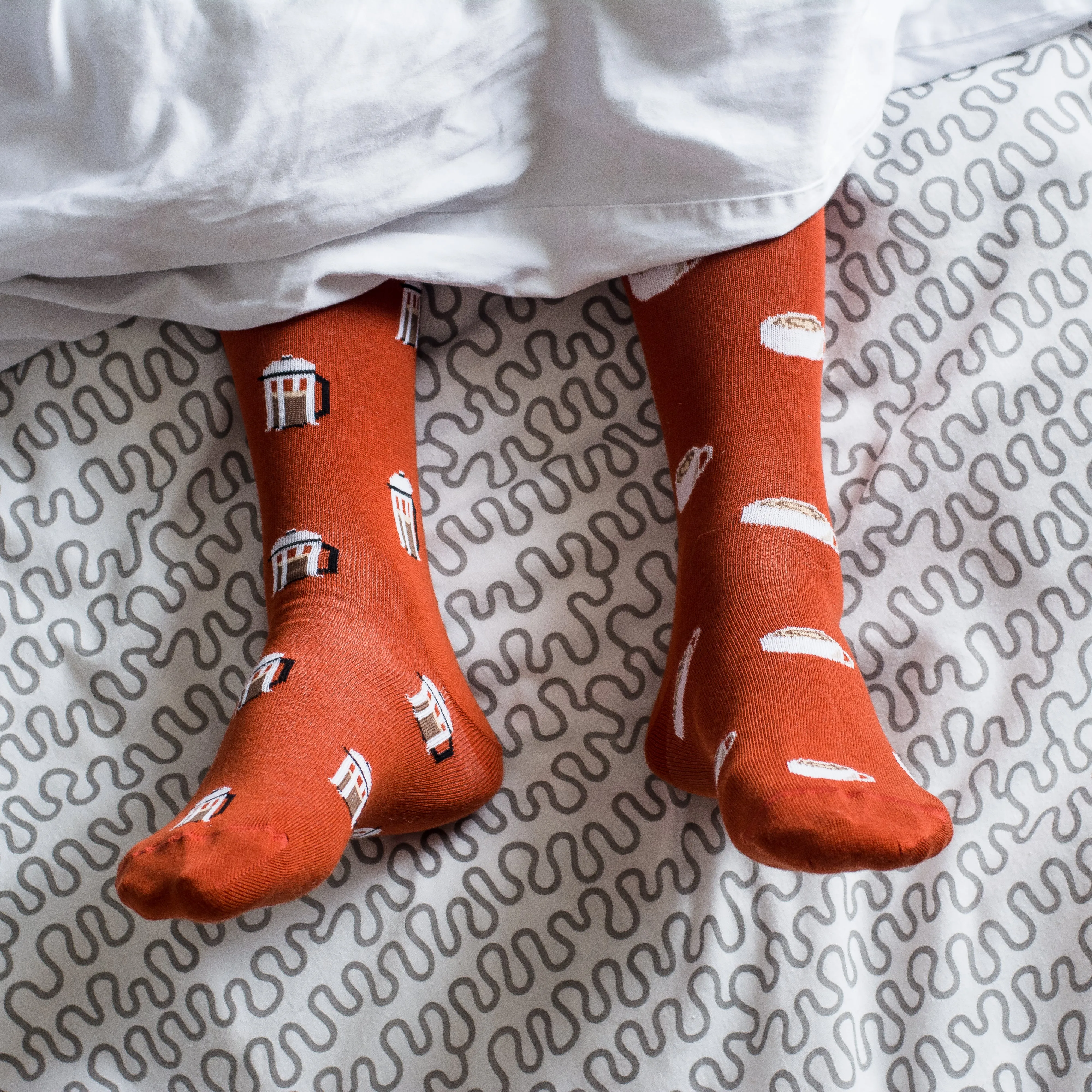 Men's Mismatched French Press Coffee Socks