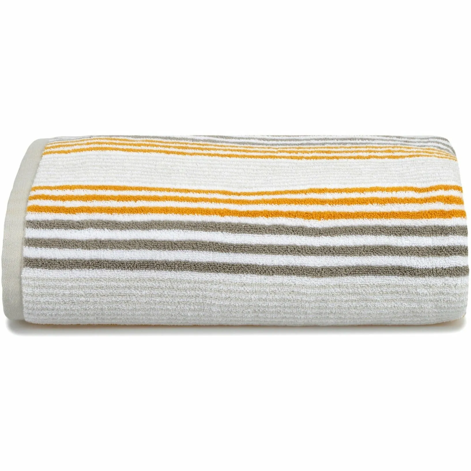 Merlin Mustard & Grey Stripe Towels