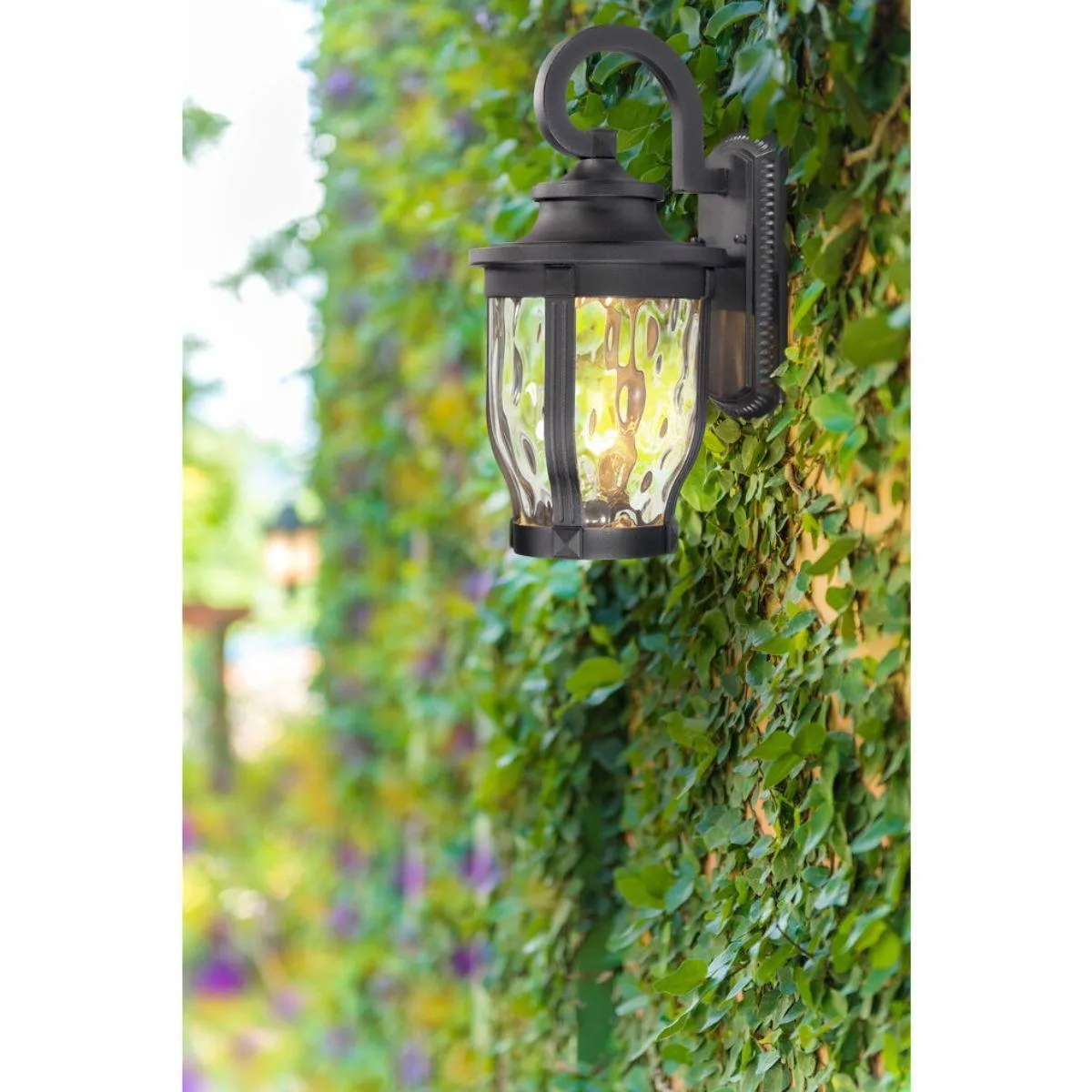 Merrimack 16 in. LED Outdoor Wall Lantern Black Finish