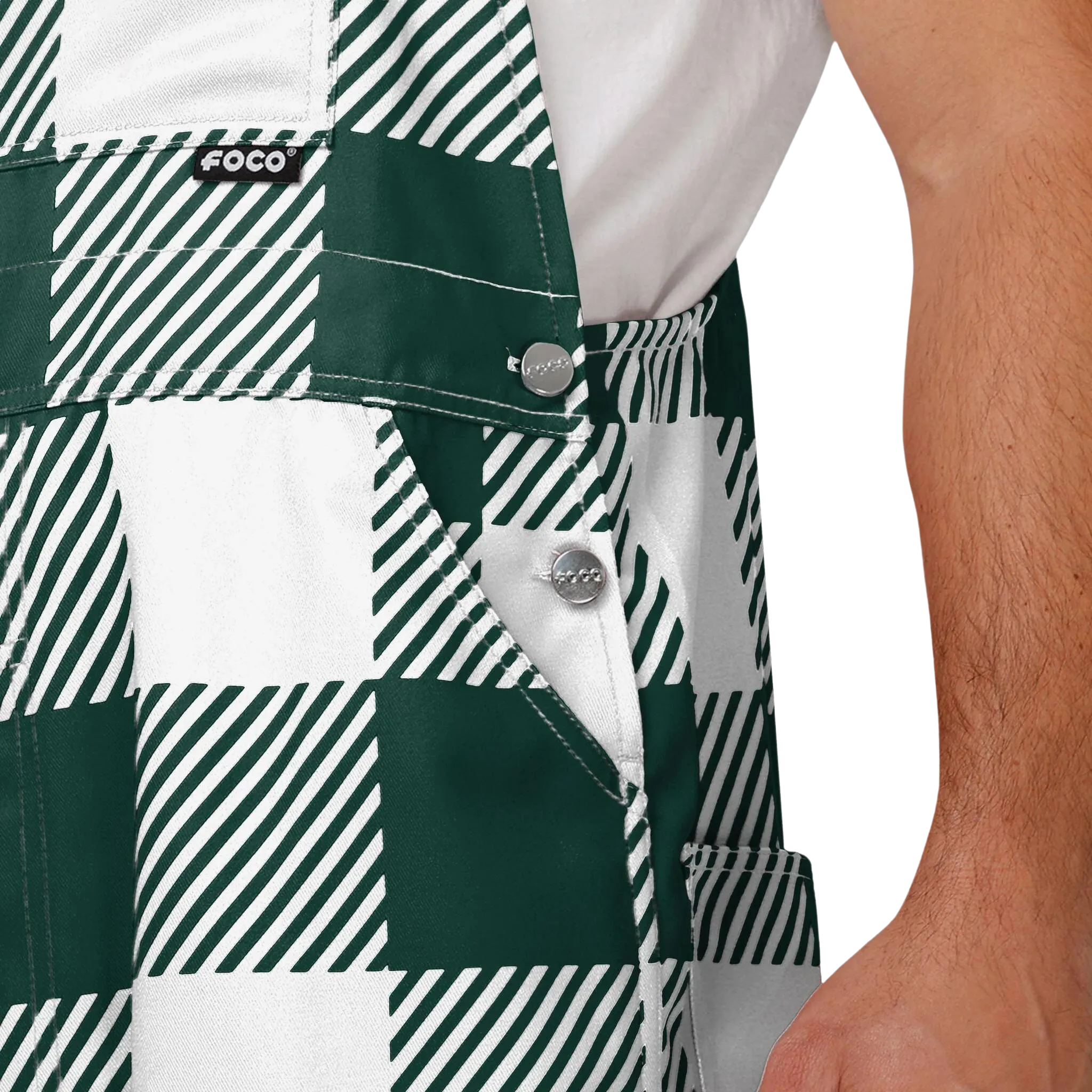 Michigan State Plaid Bib Overalls