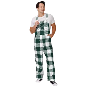 Michigan State Plaid Bib Overalls