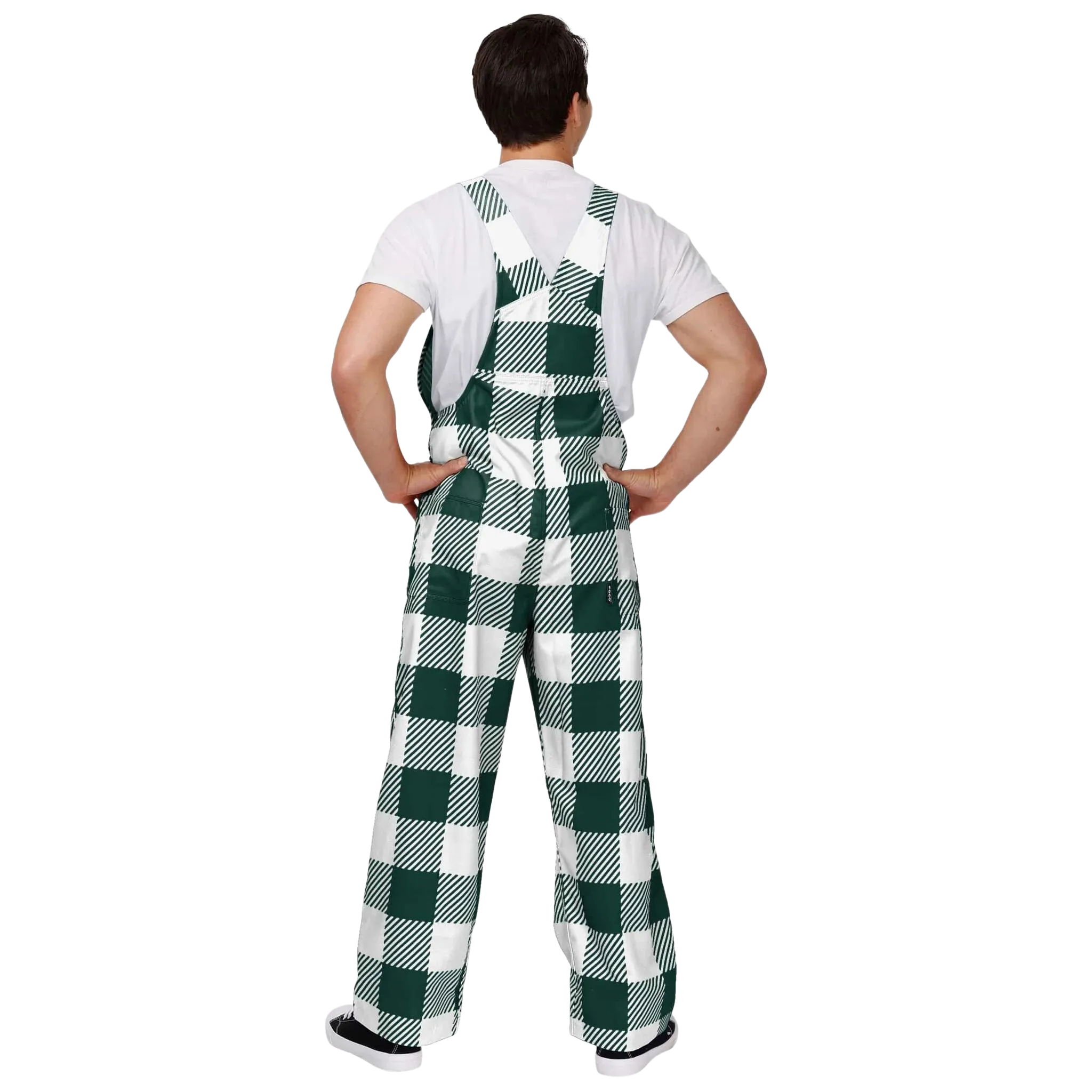 Michigan State Plaid Bib Overalls