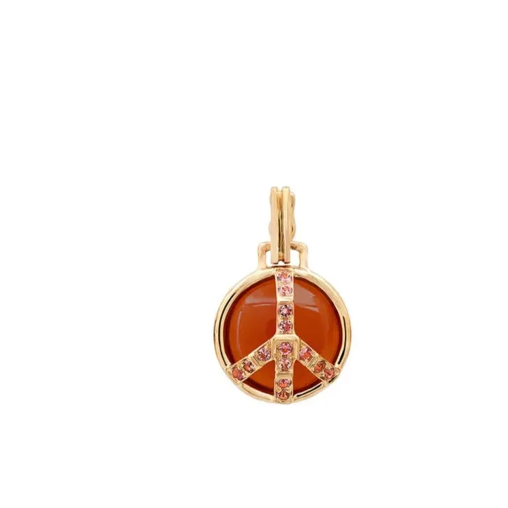 Mini Gemstone Peace Pendant