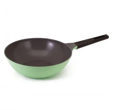 Neoflam  Nature  30cm Wok Pan Apple Green Induction