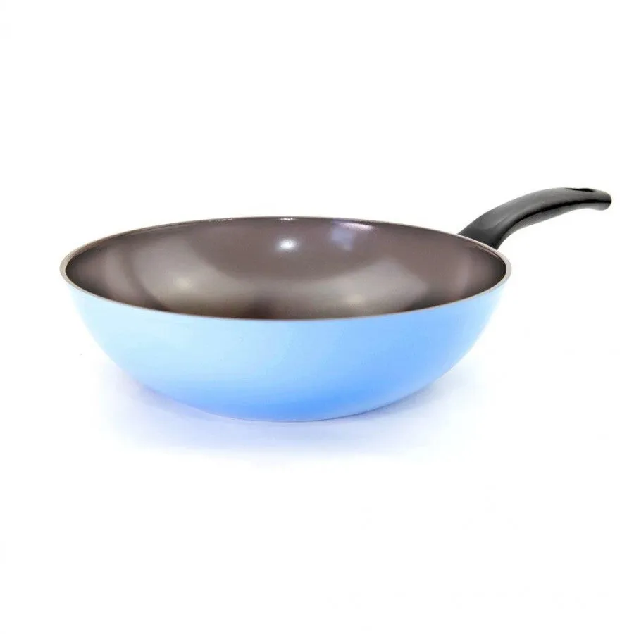 Neoflam Reverse 30cm Wok Induction Light blue