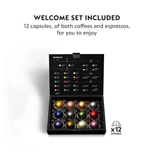 Nespresso Vertuo Next Coffee and Espresso Machine with Aeroccino NEW by Breville, Light Grey, Single Serve Coffee & Espresso Maker, One Touch to Brew