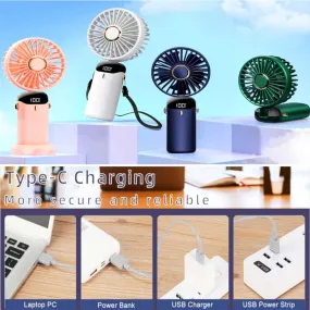 (NET) Mini Fan Portable Rechargeable Desktop Usb