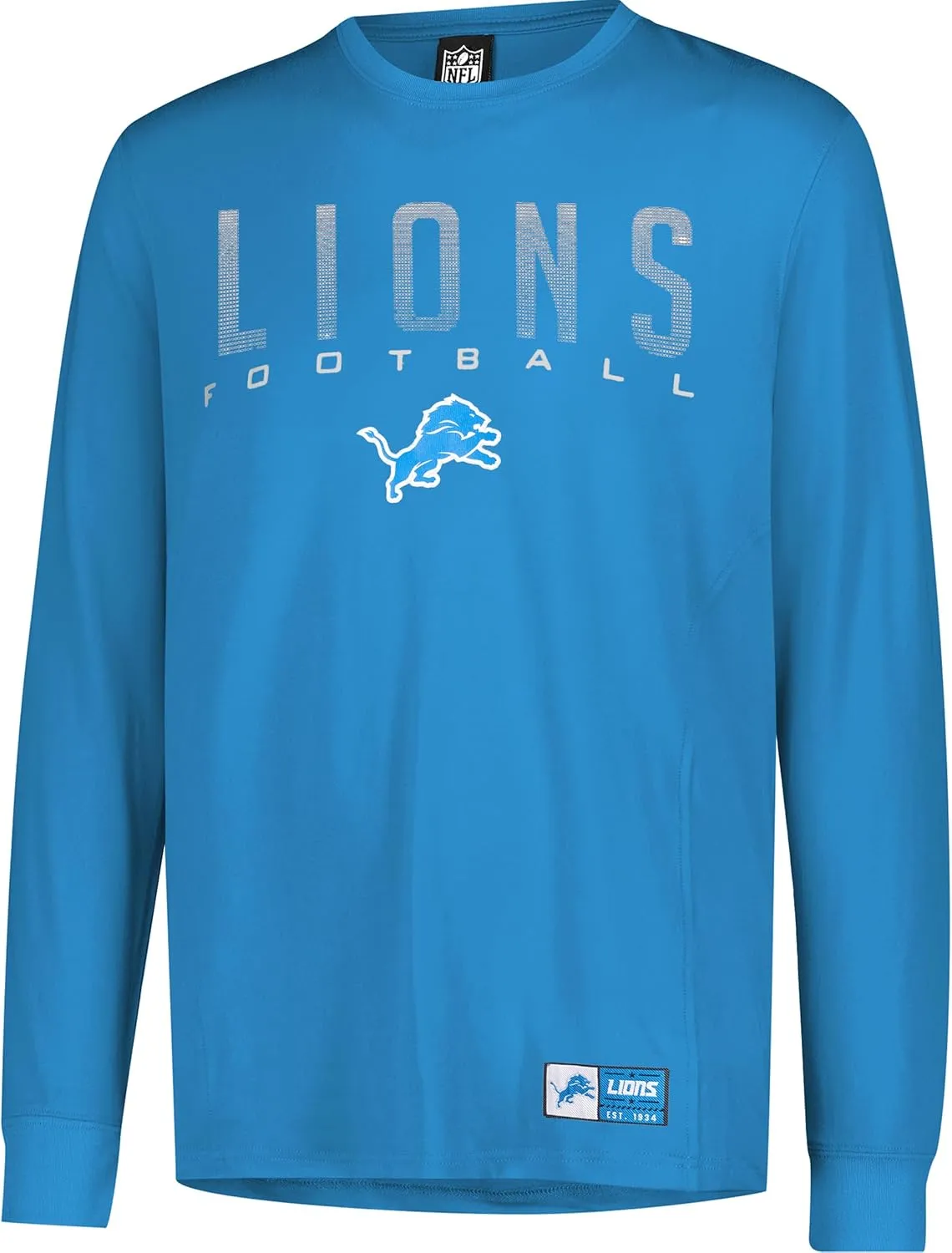 NFL Official Super Soft Game Day Long Sleeve T-Shirt|Detroit Lions