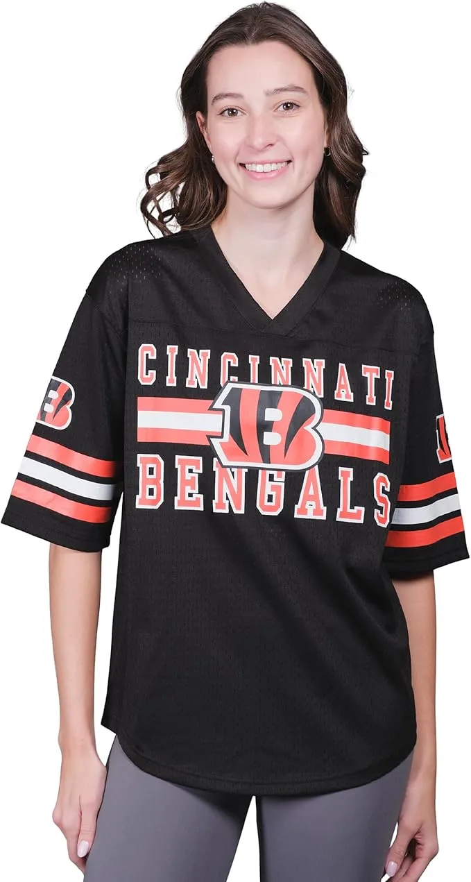 NFL Official Women's Soft Mesh Vintage Gameday Shirt|Cincinnati Bengals