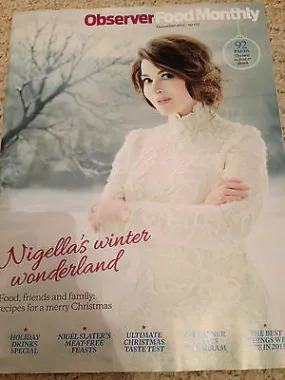 NIGELLA LAWSON PHOTO COVER CHRISTMAS RECIPES OBSERVER FOOD MAGAZINE DEC 2015