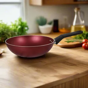 Non Stick Deep Fry Pan without Lid - Red