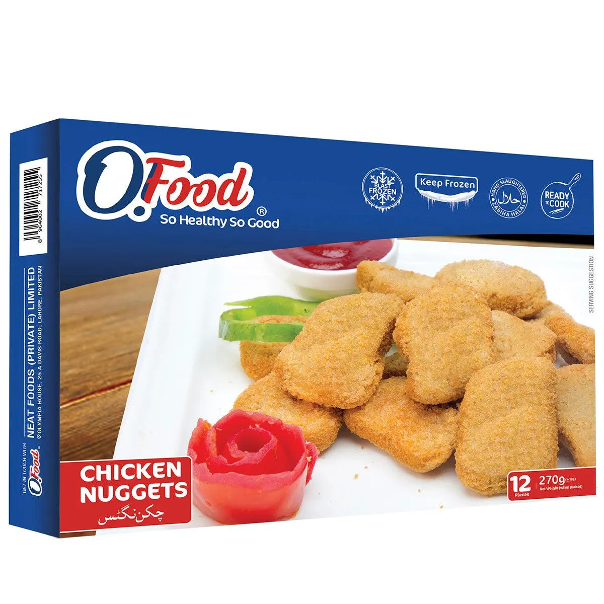 O.FOOD CHICKEN NUGGETS 12PCS