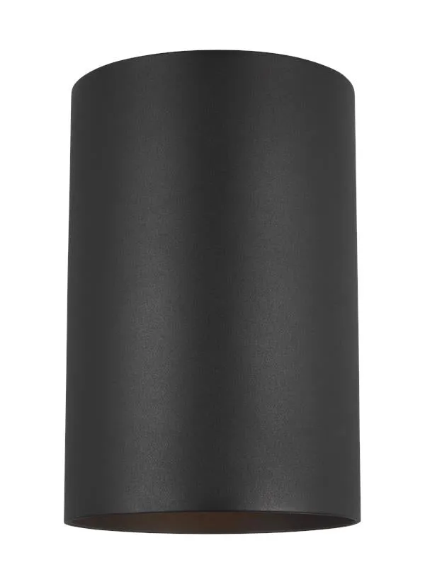 Outdoor Cylinders Collection - Large One Light Outdoor Wall Lantern | Finish: Black - 8313901EN3-12