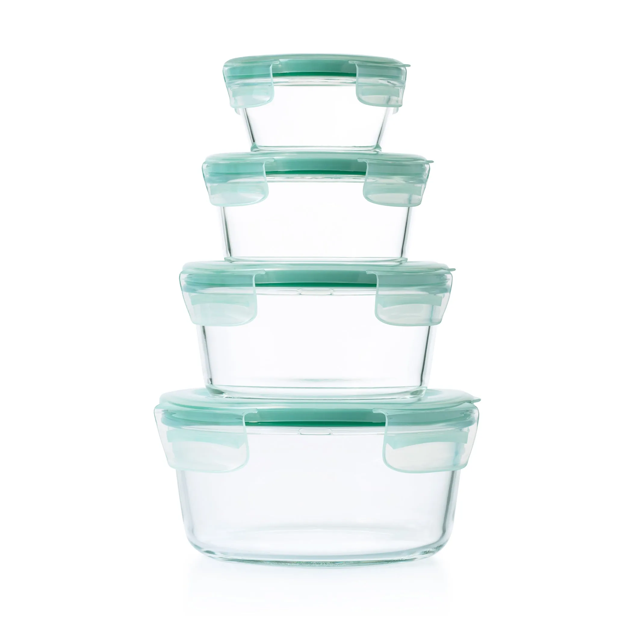 OXO GG 8 PC SMART SEAL GLASS ROUND CONTAINER SET