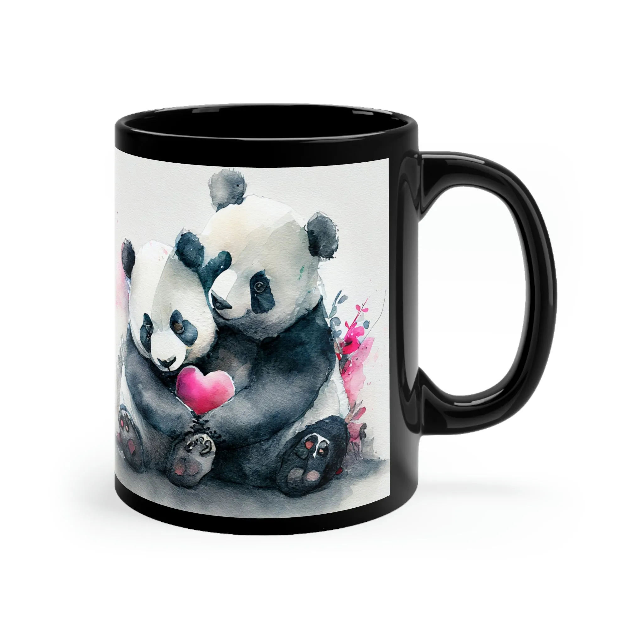 Panda 05 - Black Mug 11oz