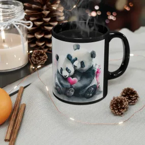 Panda 05 - Black Mug 11oz