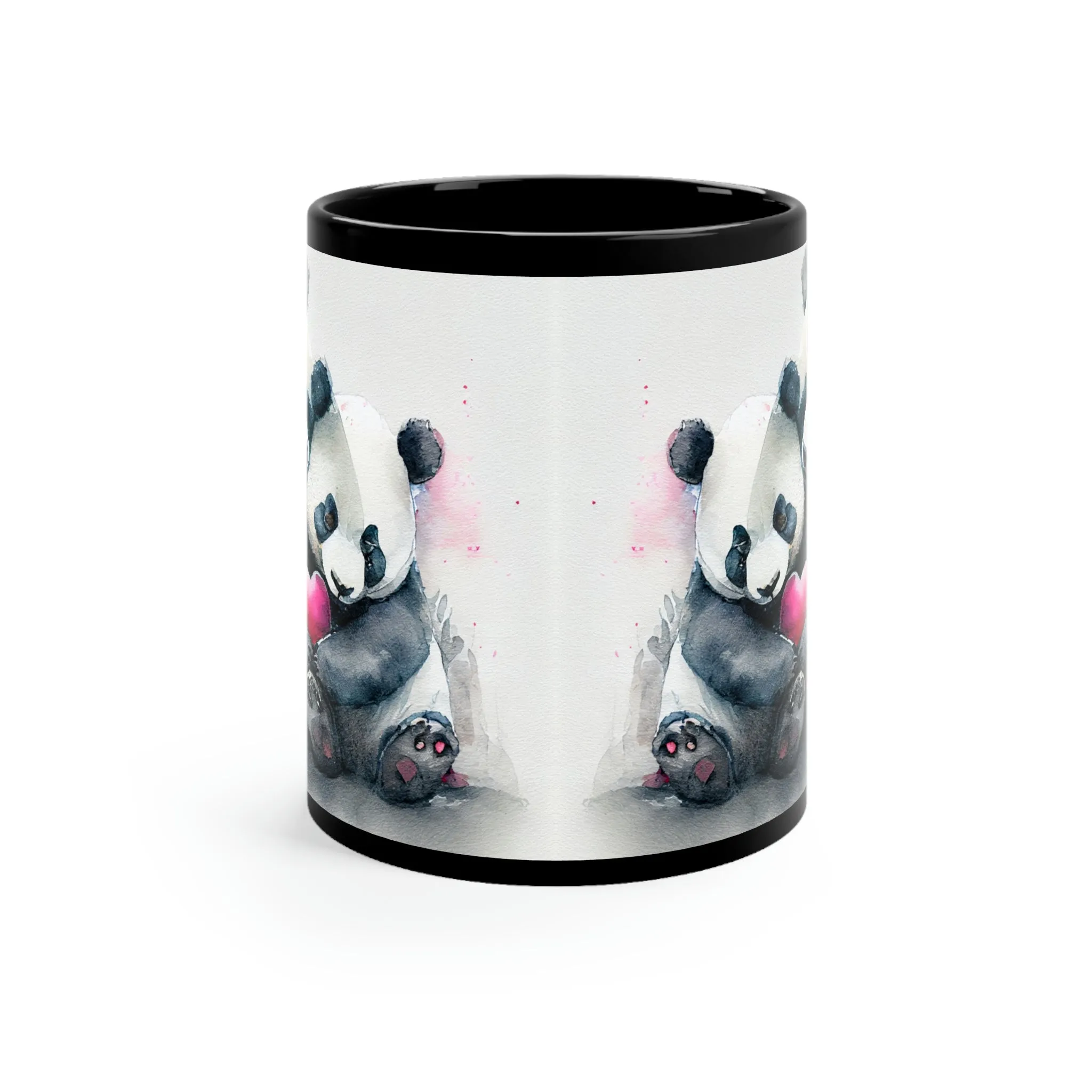 Panda 05 - Black Mug 11oz