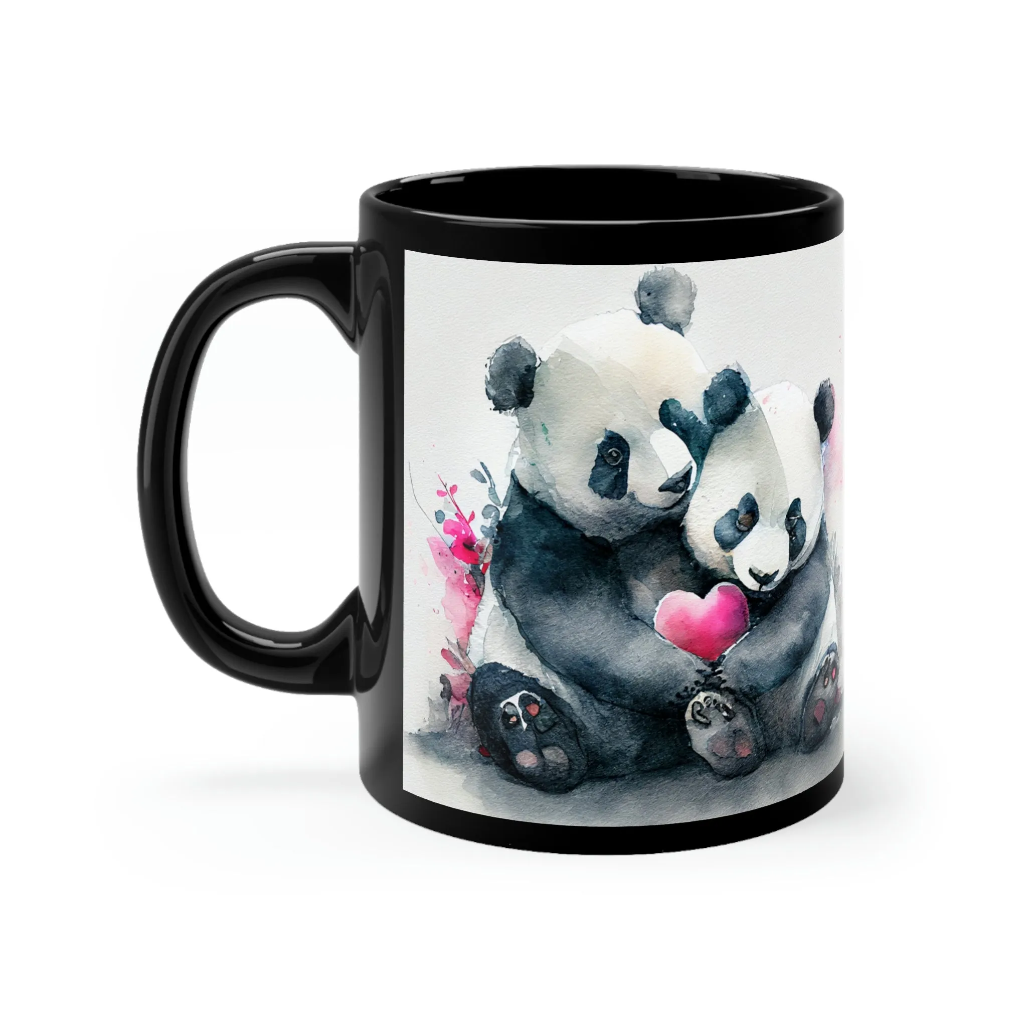 Panda 05 - Black Mug 11oz