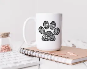 Paw Mandala Coffee Cup