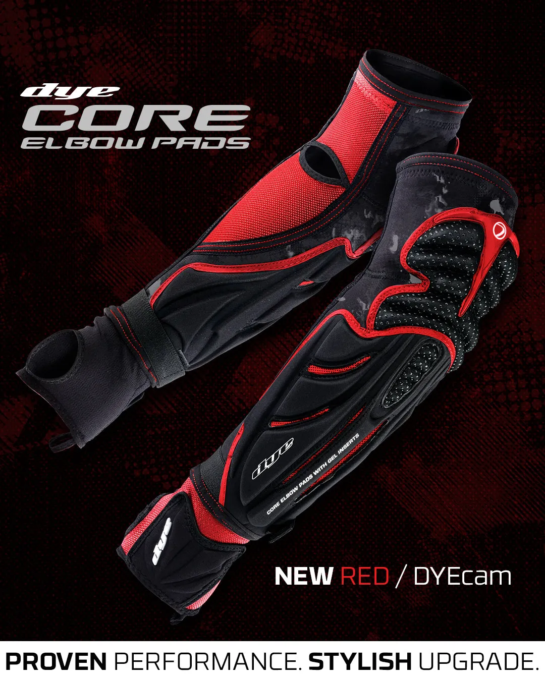 Performance Elbow Pads - Dyecam Red