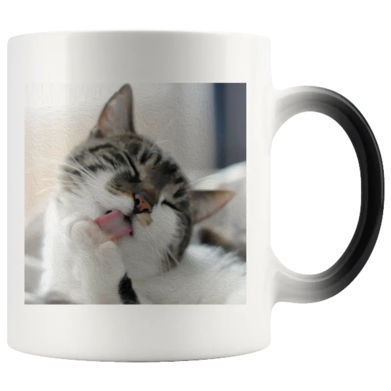 Personalized Cat Photo Changing Color Mug 11oz