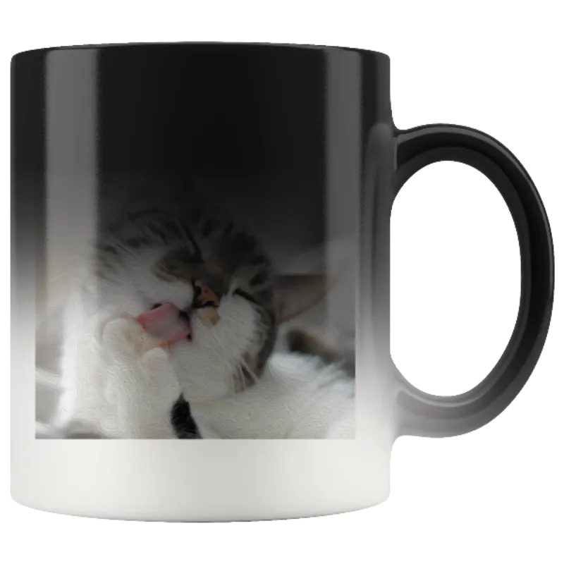 Personalized Cat Photo Changing Color Mug 11oz