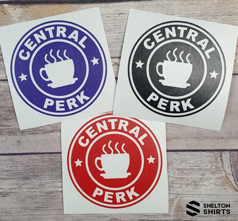 Personalized Central Perk Coffee Shop Friends Colored Acrylic Tumbler Coffee Decal Sticker