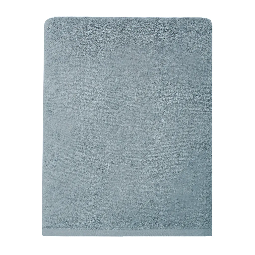 Plush Coastal Blue Bath Sheet