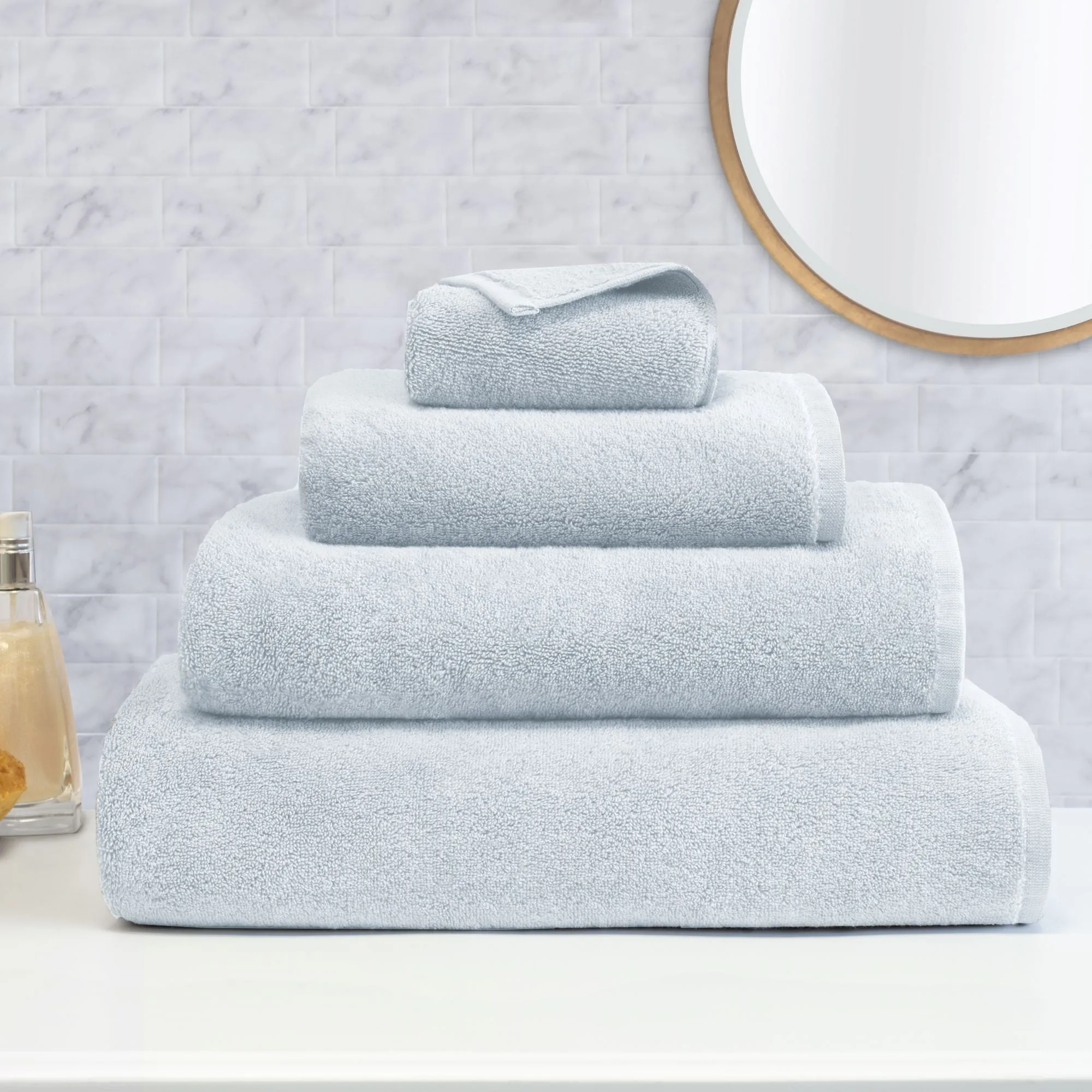 Plush Ice Blue Hand Towel